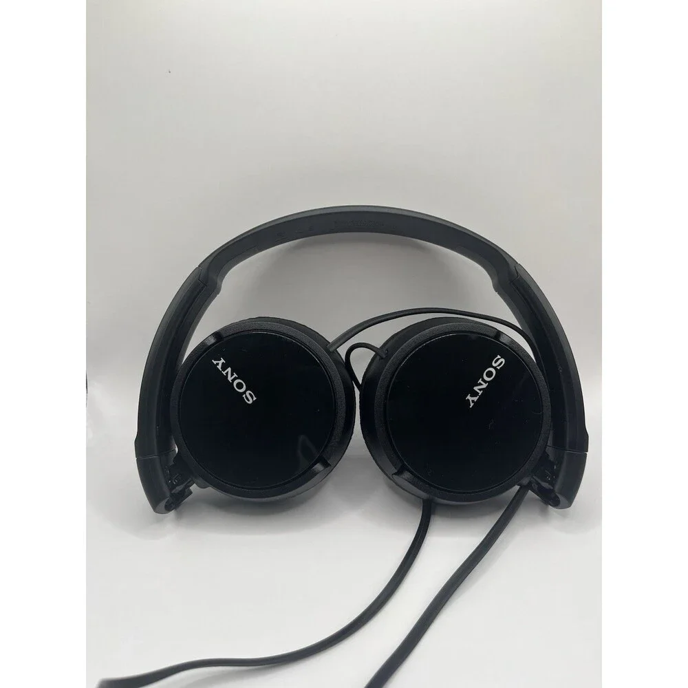 Sony MDR-ZX110 Wired On-Ear Headphones 3.5mm Foldable Black w/ Case